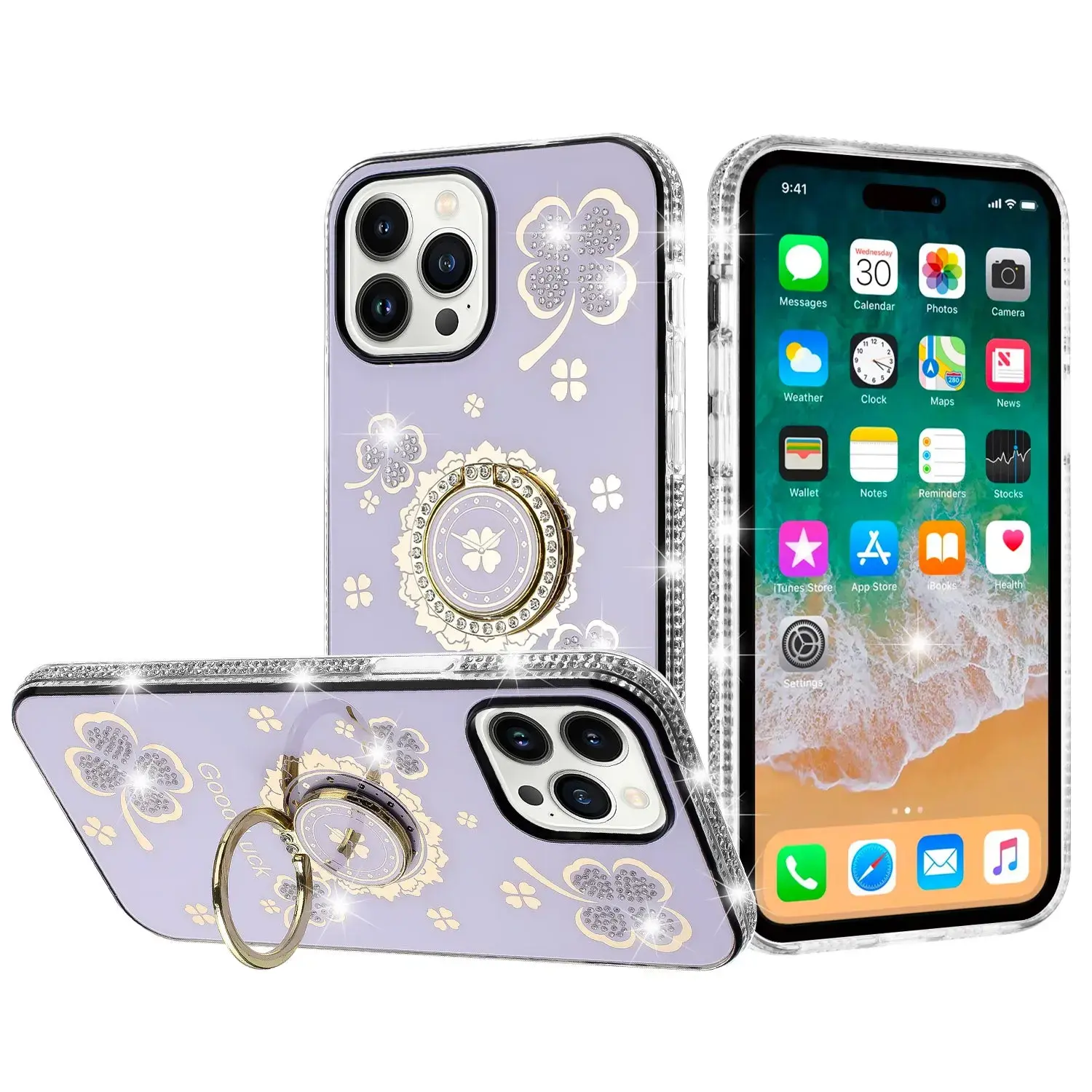 iPhone 17 Bling Diamond Lucky Case Light Purple